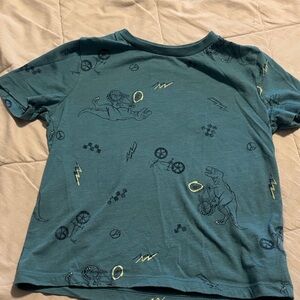Old Navy Kids T-Rex Bicycle Tee - Teal